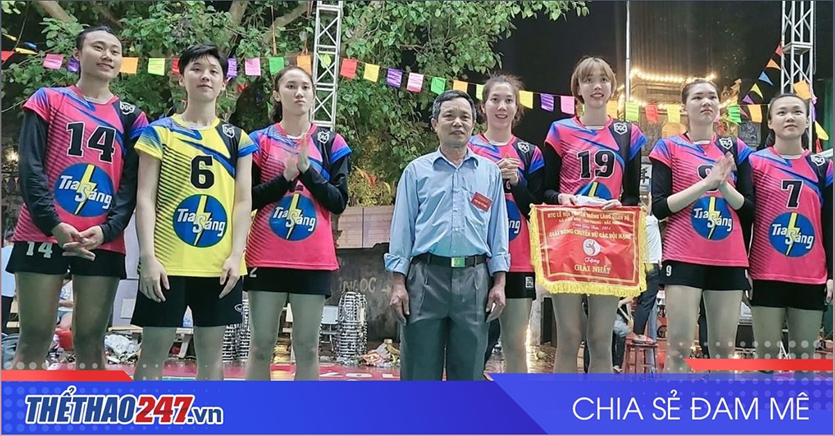Đội bóng chuyền Hóa chất Đức Giang Tia Sáng vô địch giải Hội làng Quan Độ - -392675871